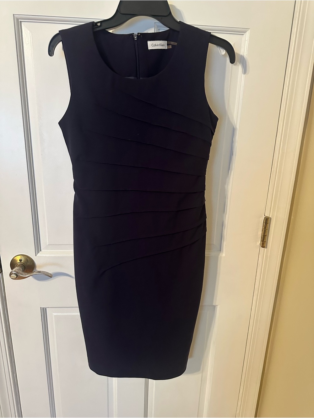 Calvin Klein navy Sleeveless Sheath Dress